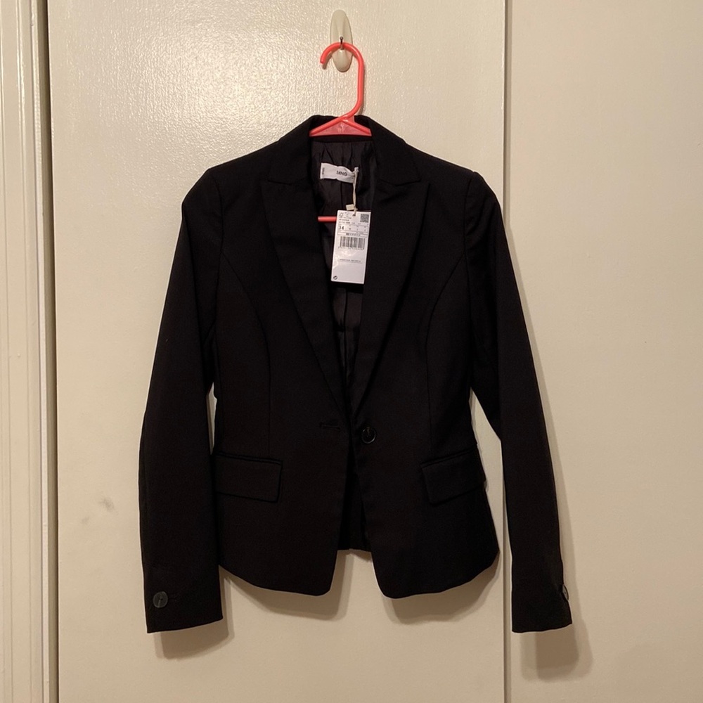 NWT Mango black blazer sz 2